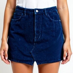 ZARA TRF Collection Blue Corduroy Mini Skirt Size Medium